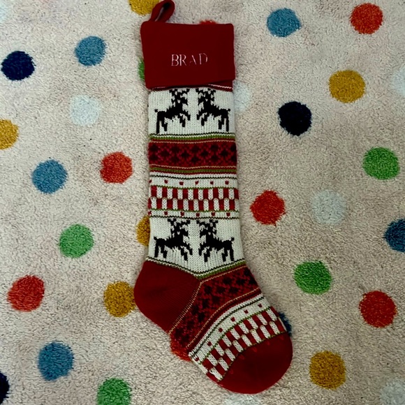 Pottery Barn stocking embroidered with Brad - Picture 1 of 1